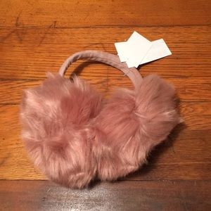 Pink fuzzy earmuffs NWT